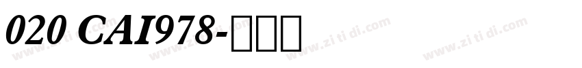 020 CAI978字体转换